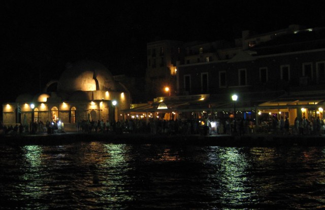 Crete Chania at night resized 2