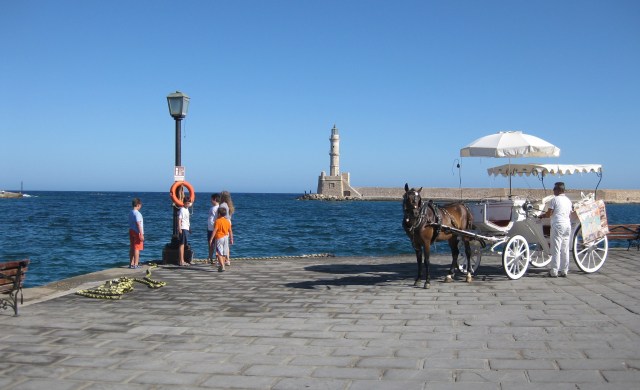 Crete Chania port lighthouse